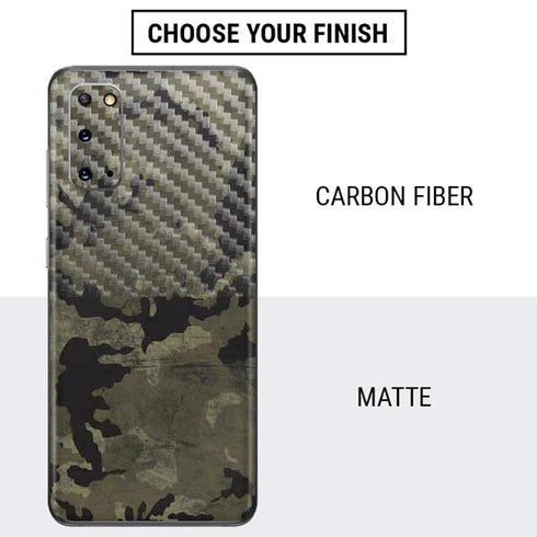 Wood Camo Camouflage Galaxy S20 Skin