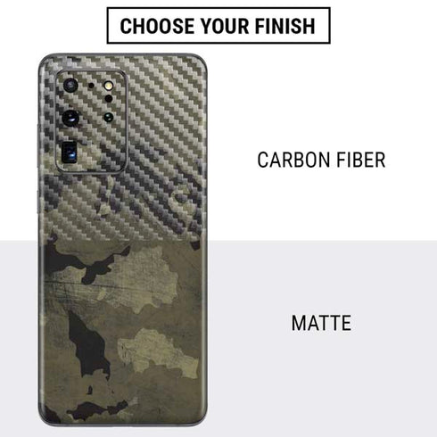Wood Camo Camouflage Galaxy S20 Ultra 5G Skin