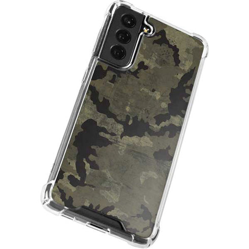 Wood Camo Camouflage Galaxy S21 FE Clear Case