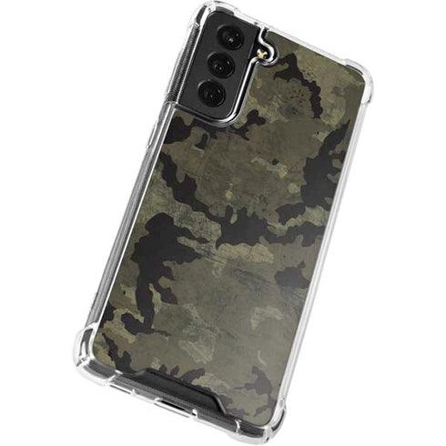 Wood Camo Camouflage Galaxy S22 Plus Clear Case
