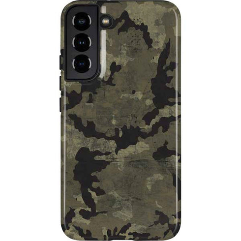 Wood Camo Camouflage Galaxy S22 Plus Pro Case