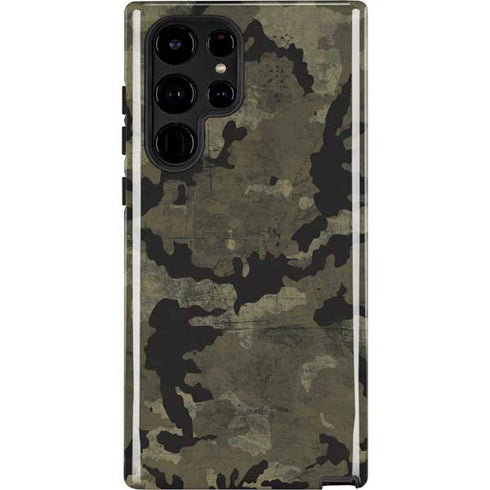 Wood Camo Camouflage Galaxy S22 Ultra Pro Case