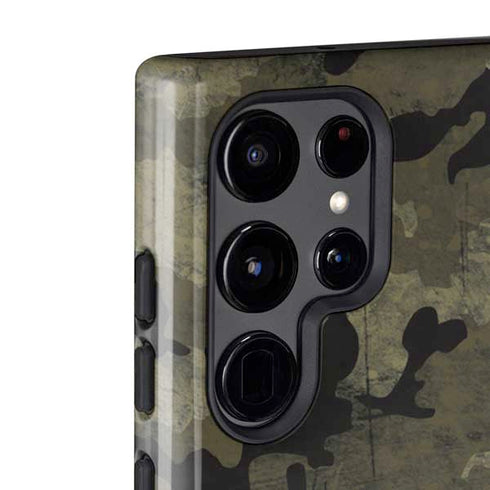 Wood Camo Camouflage Galaxy S22 Ultra Pro Case