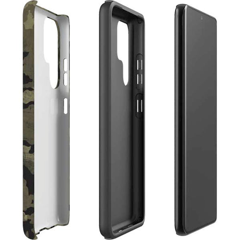 Wood Camo Camouflage Galaxy S22 Ultra Pro Case