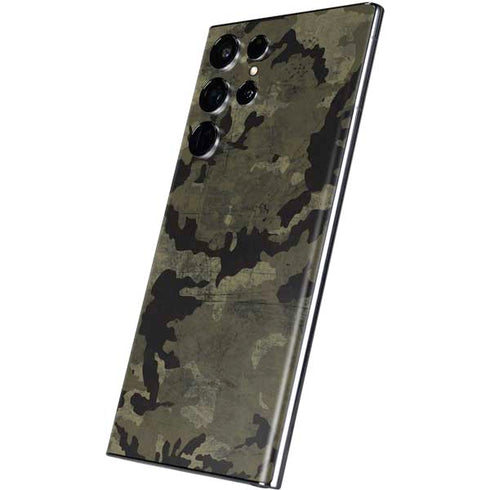 Wood Camo Camouflage Galaxy S22 Ultra Skin