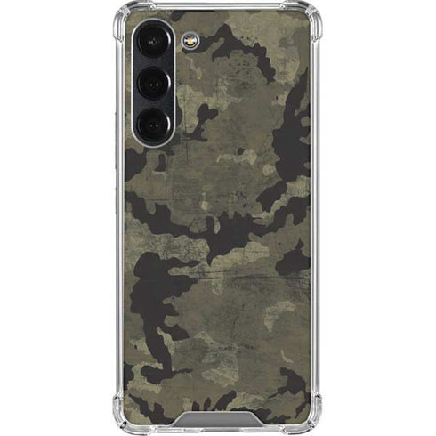 Wood Camo Camouflage Galaxy S23 Plus Clear Case
