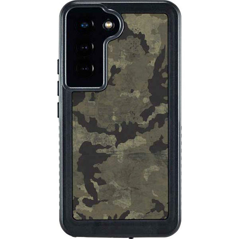 Wood Camo Camouflage Galaxy S23 Waterproof Case