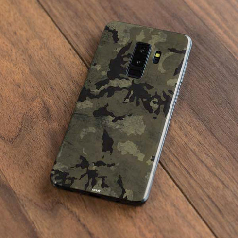 Wood Camo Camouflage Galaxy S9 Plus Skin