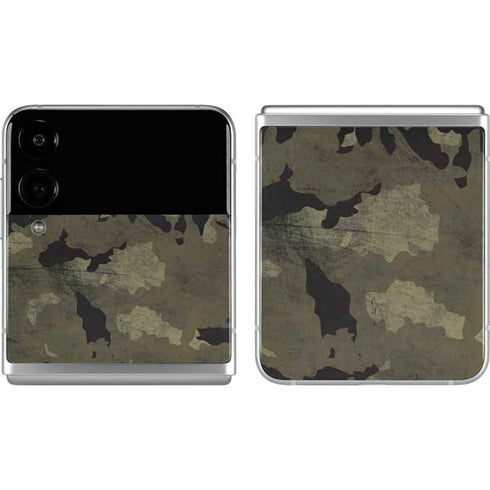 Wood Camo Camouflage Galaxy Z Flip4 5G Skin