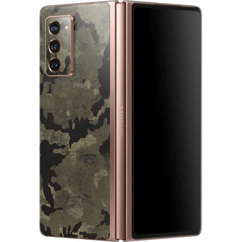Wood Camo Camouflage Galaxy Z Fold2 5G Skin