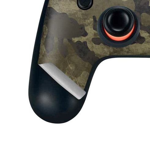 Wood Camo Camouflage Google Stadia Controller Skin