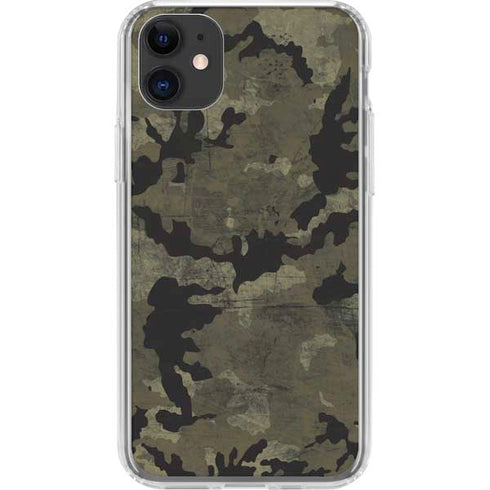 Wood Camo Camouflage iPhone 11 Clear Case