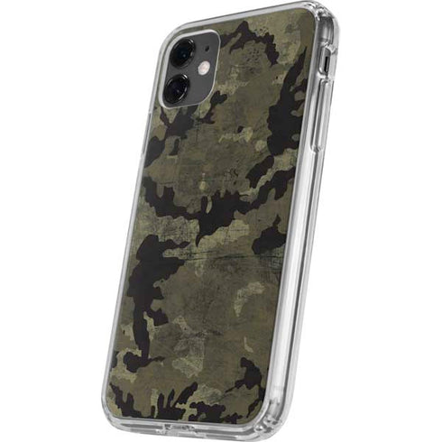 Wood Camo Camouflage iPhone 11 Clear Case