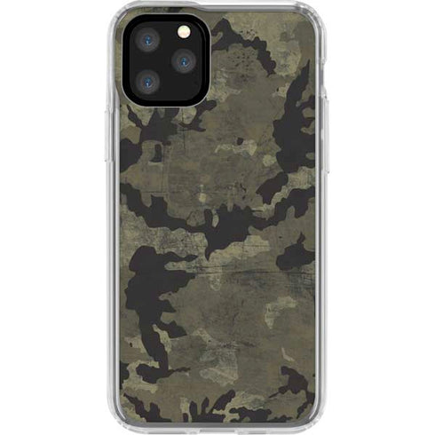 Wood Camo Camouflage iPhone 11 Pro Clear Case