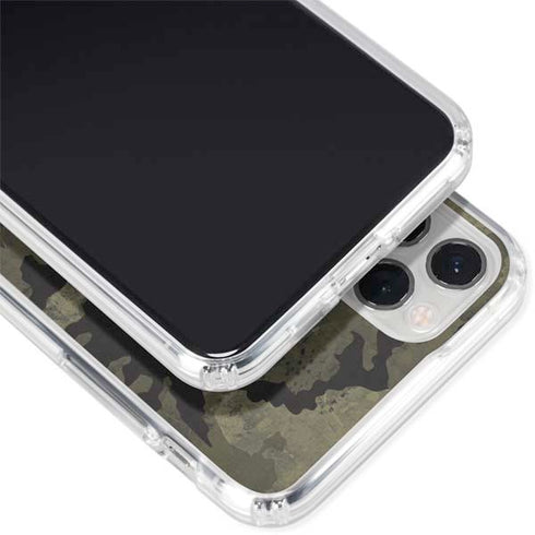 Wood Camo Camouflage iPhone 11 Pro Clear Case