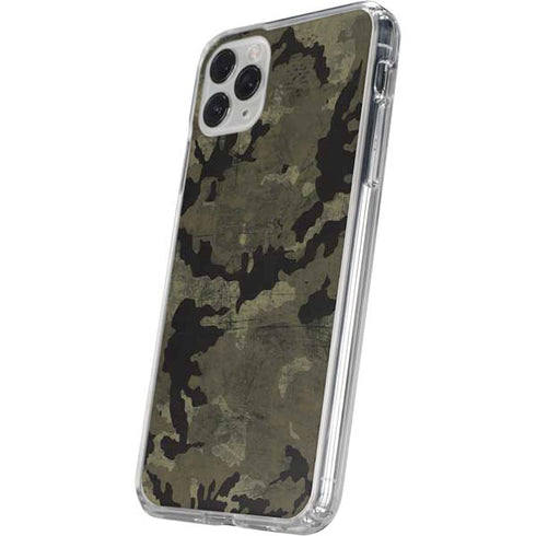 Wood Camo Camouflage iPhone 11 Pro Clear Case