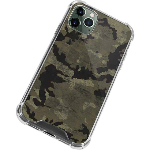 Wood Camo Camouflage iPhone 11 Pro Max Clear Case