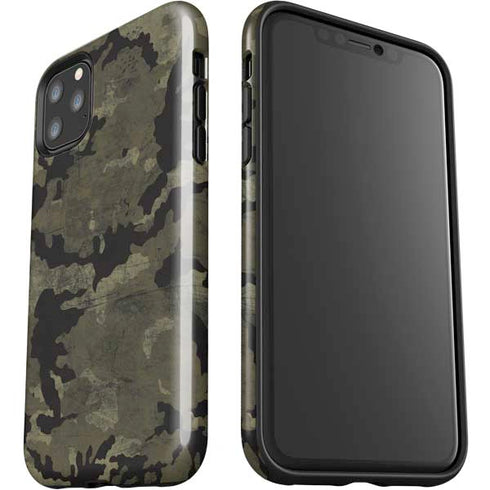 Wood Camo Camouflage iPhone 11 Pro Max Impact Case