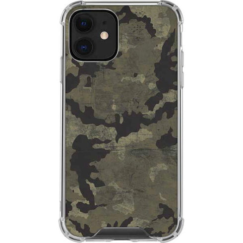 Wood Camo Camouflage iPhone 12 Clear Case