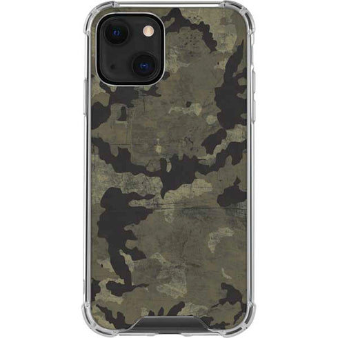 Wood Camo Camouflage iPhone 13 Clear Case