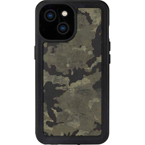 Wood Camo Camouflage iPhone 13 Mini Waterproof Case