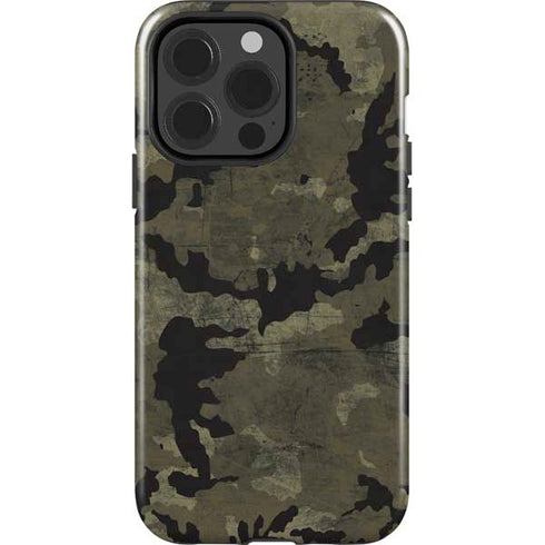 Wood Camo Camouflage iPhone 13 Pro Impact Case