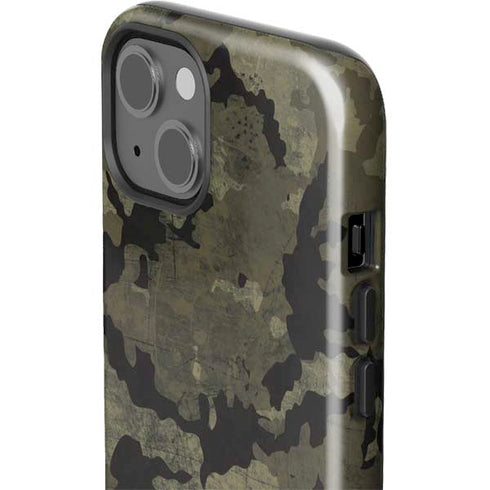 Wood Camo Camouflage iPhone 15 Plus Impact Case