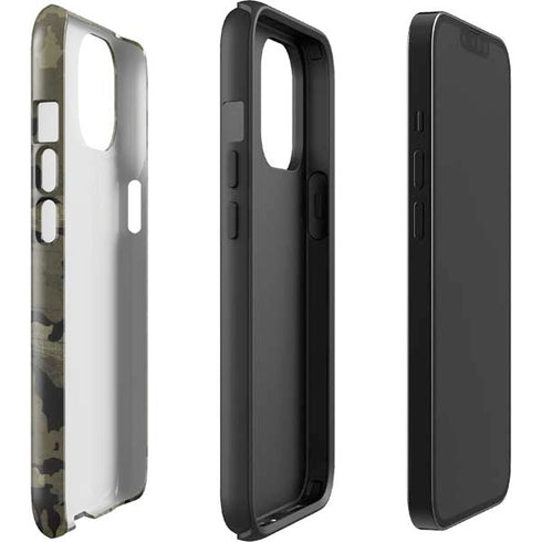 Wood Camo Camouflage iPhone 14 Plus Impact Case