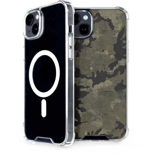 Wood Camo Camouflage iPhone 15 MagSafe Case