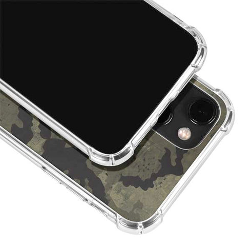 Wood Camo Camouflage iPhone 14 Plus Clear Case