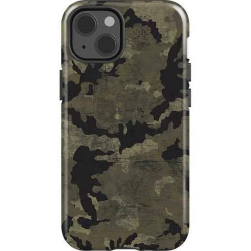 Wood Camo Camouflage iPhone 15 Impact Case