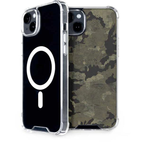 Wood Camo Camouflage iPhone 15 Plus MagSafe Case