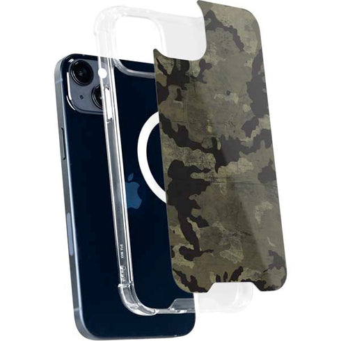 Wood Camo Camouflage iPhone 14 Plus MagSafe Case