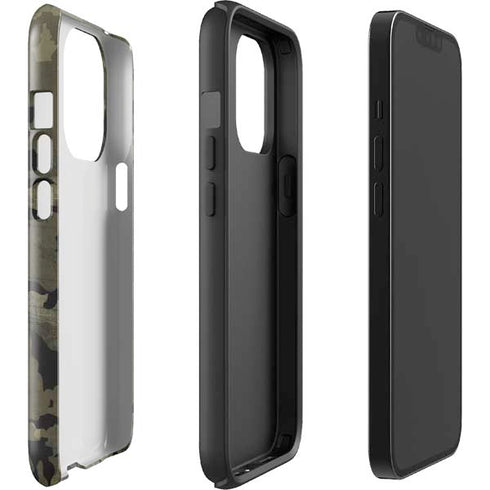 Wood Camo Camouflage iPhone 14 Pro Impact Case