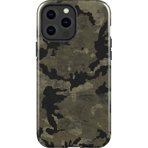 Wood Camo Camouflage iPhone 14 Pro Max Impact Case