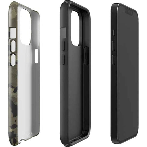 Wood Camo Camouflage iPhone 14 Pro Max Impact Case