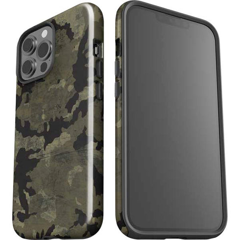 Wood Camo Camouflage iPhone 14 Pro Max Impact Case