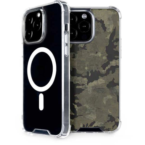 Wood Camo Camouflage iPhone 14 Pro Max MagSafe Case