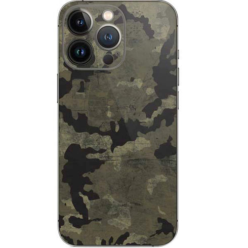 Wood Camo Camouflage iPhone 14 Pro Skin