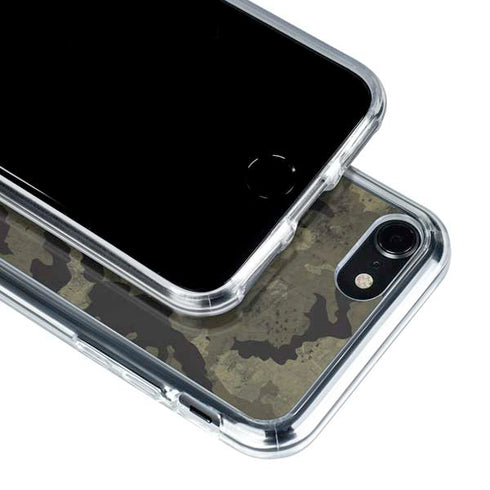 Wood Camo Camouflage iPhone SE (2nd & 3rd Gen) Clear Case