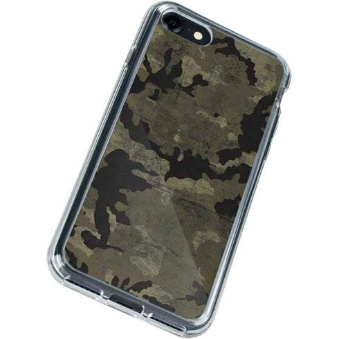 Wood Camo Camouflage iPhone SE (2nd & 3rd Gen) Clear Case