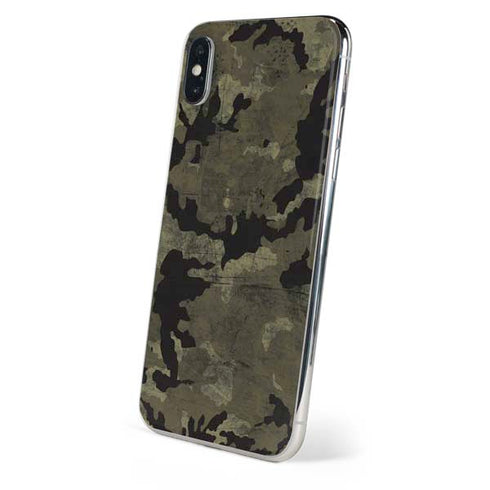 Wood Camo Camouflage iPhone XS Skin