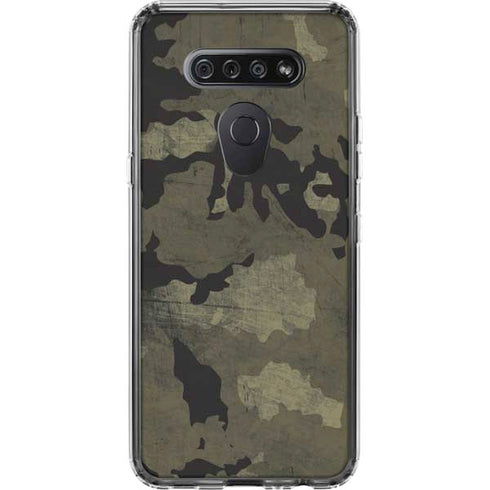 Wood Camo Camouflage LG K51/Q51 Clear Case