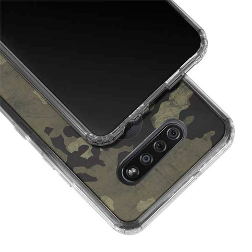 Wood Camo Camouflage LG K51/Q51 Clear Case