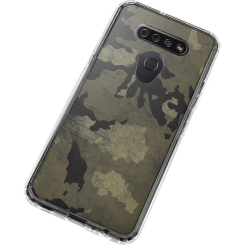 Wood Camo Camouflage LG K51/Q51 Clear Case