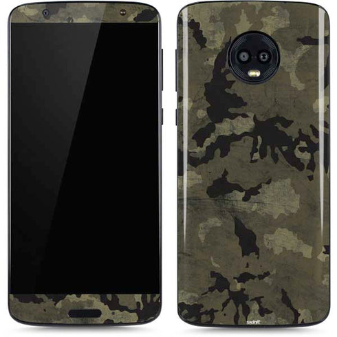 Wood Camo Camouflage Moto G6 Skin