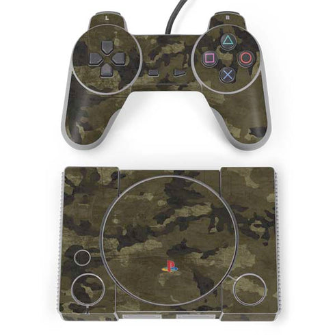 Wood Camo Camouflage PlayStation Classic Bundle Skin