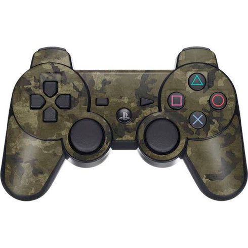Wood Camo Camouflage PS3 Dual Shock wireless controller Skin