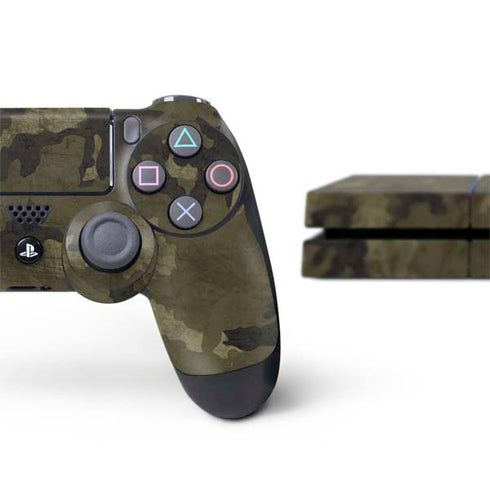 Wood Camo Camouflage PS4 Console and Controller Bundle Skin