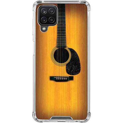 Wood Guitar Galaxy A12 Clear Case